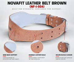 Novafit Leather Belt Brown (NF-I-954)